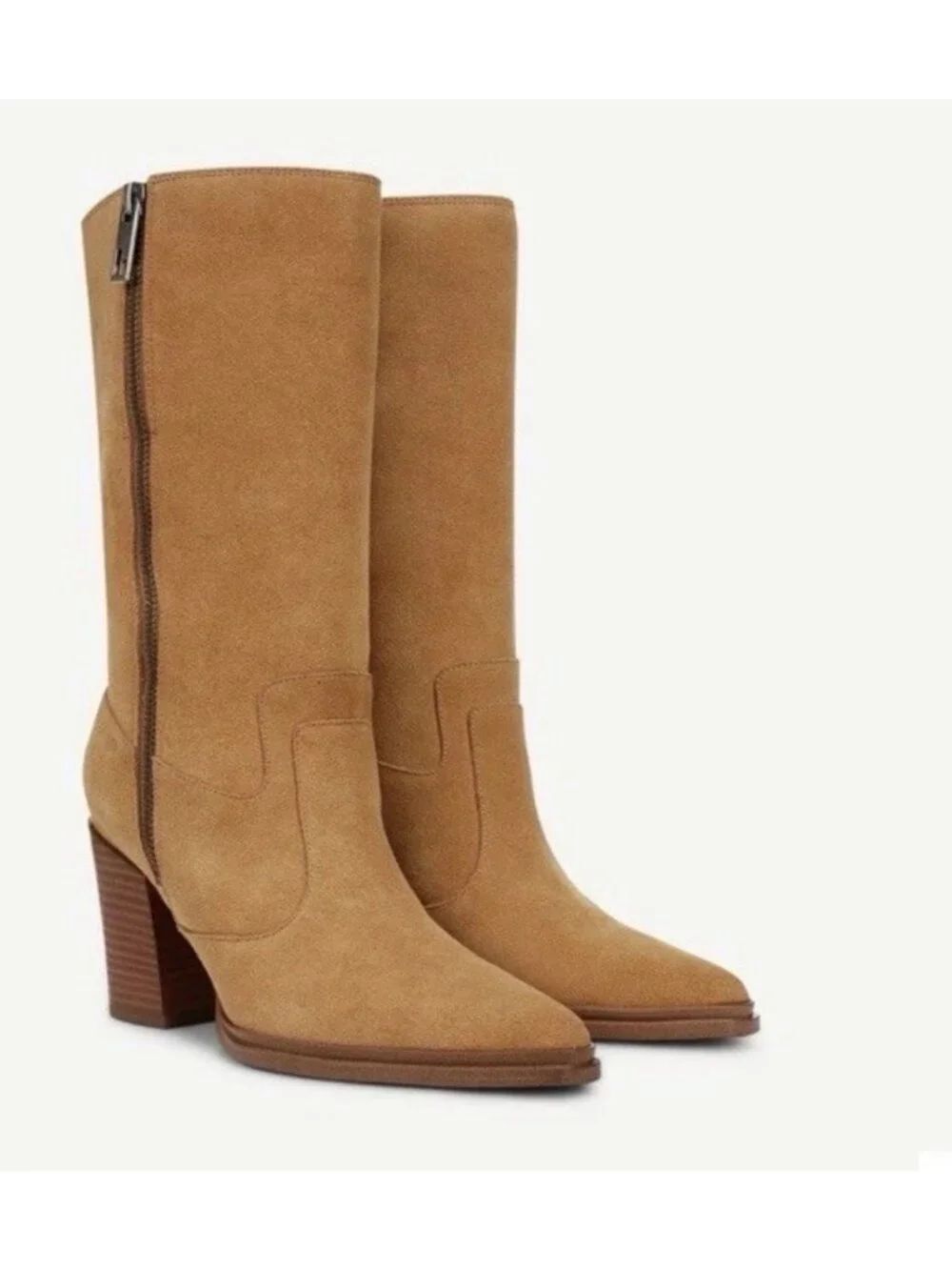 FrancoβSarto Jaxon Womenβs Suede Leather Western Boots Size 8M